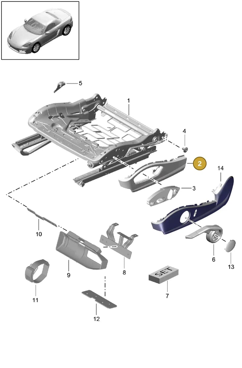 981521326001E0 — Porsche Boxster (2016-) diagram p48817008, position 2