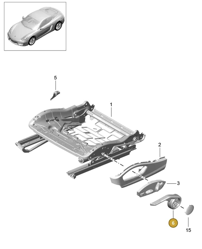 981521627001E0 — Porsche Cayman (2013-2016) diagram p40817008, position 6