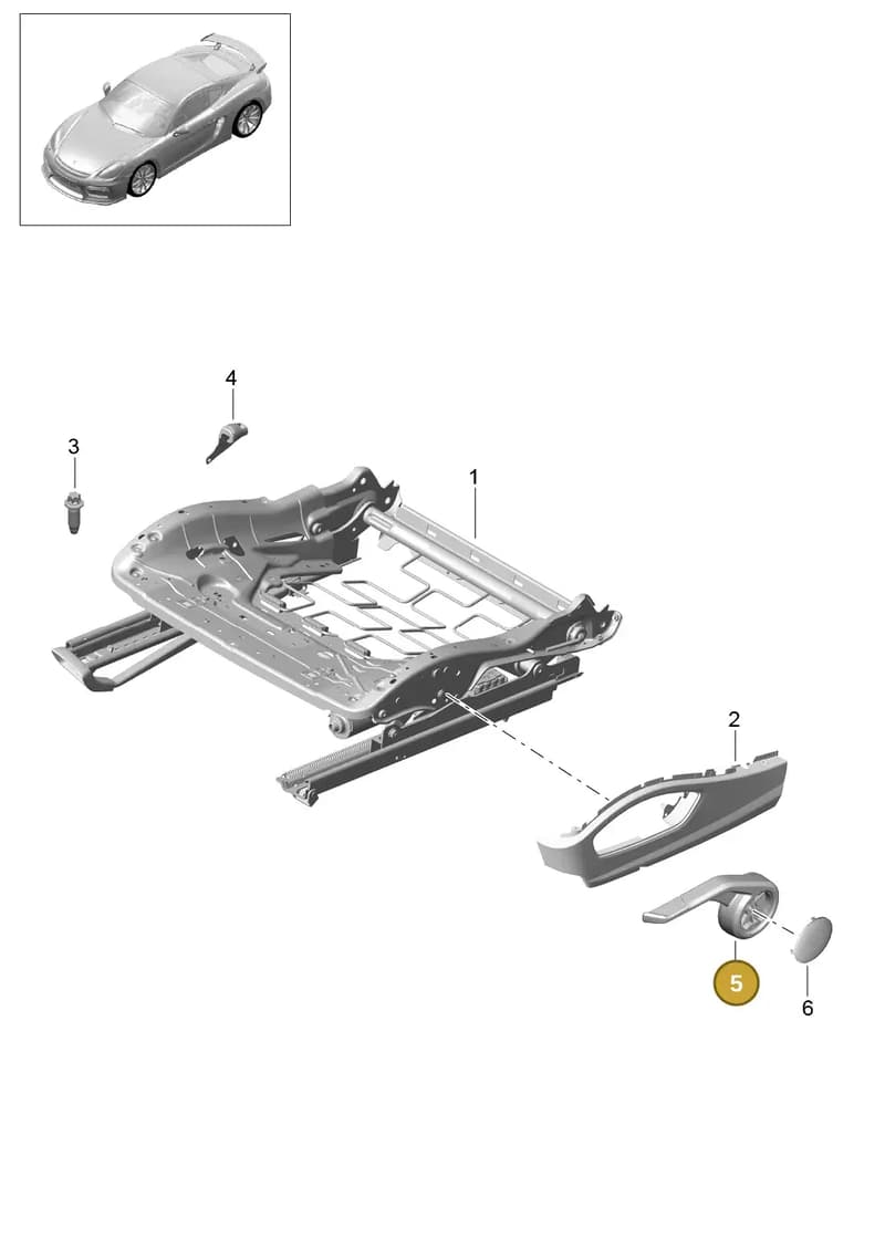 981521628001E0 — Porsche Cayman GT4 (2015-2016) diagram p45817023, position 5