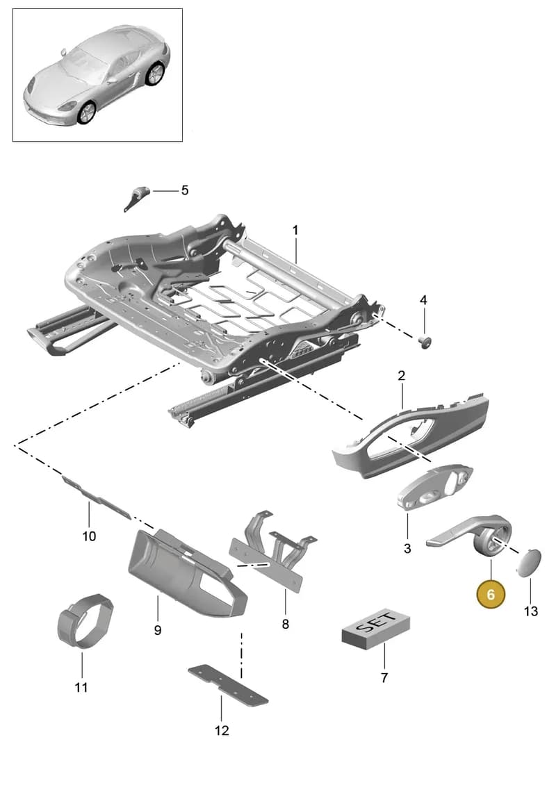 981521628001E0 — Porsche Cayman (2016-) diagram p50817008, position 6