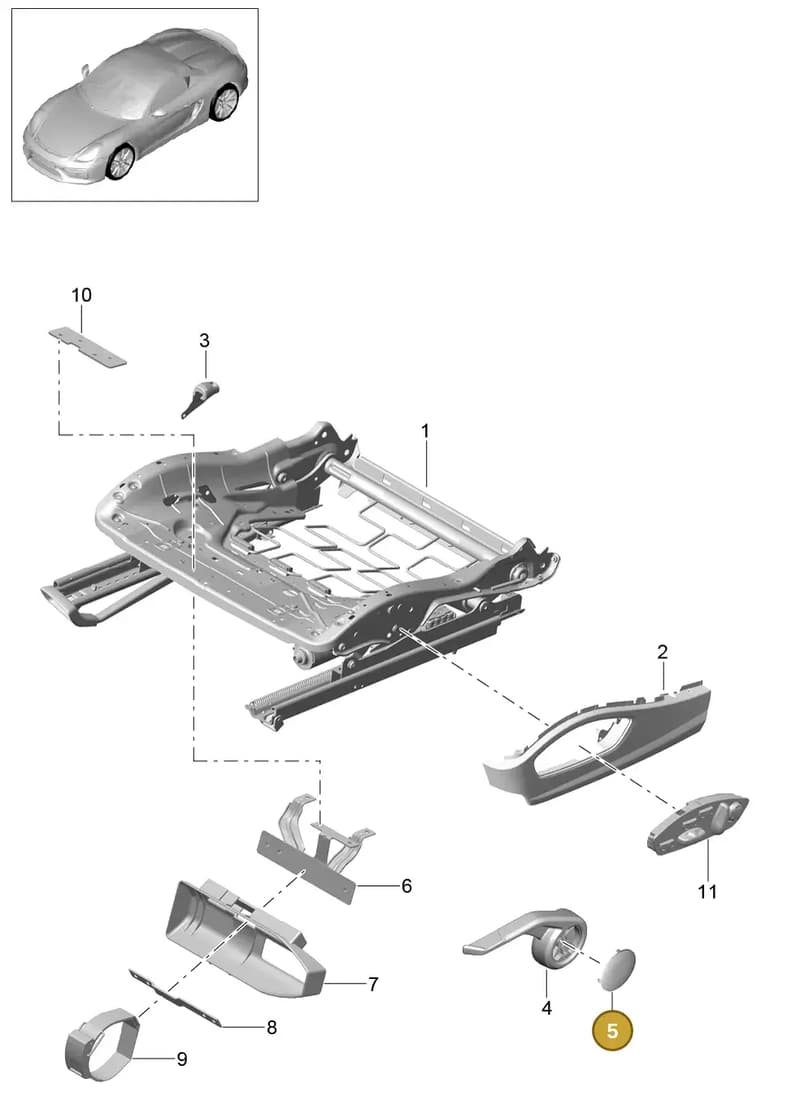 981521629001E0 — Porsche Boxster Spyder (2015-2016) diagram p46817023, position 5