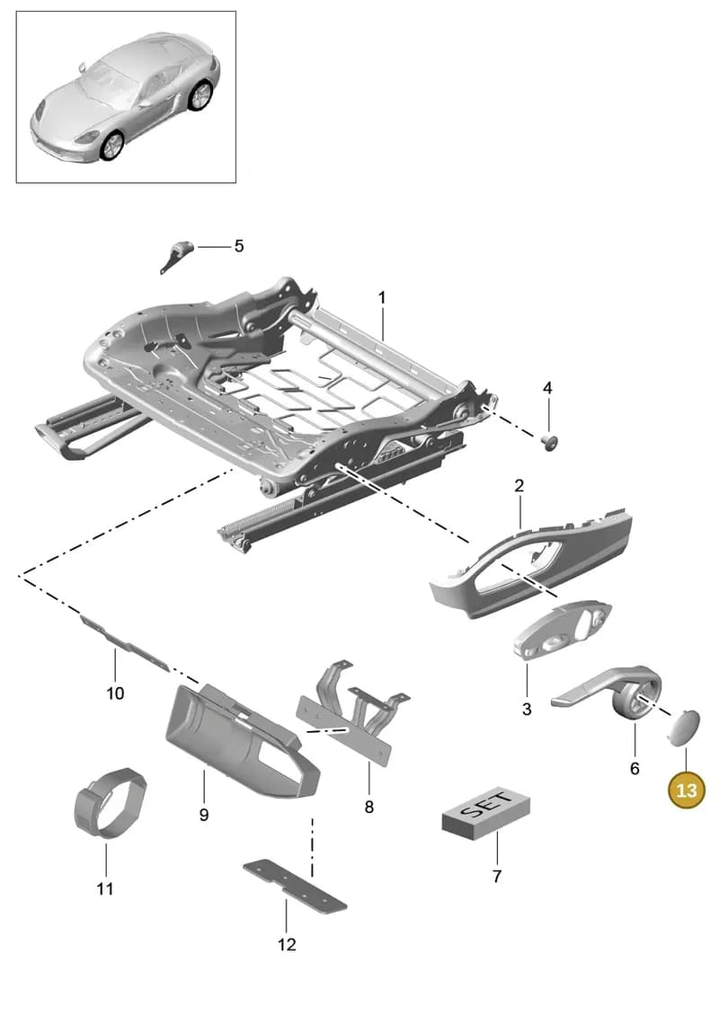 981521629001E0 — Porsche Cayman (2016-) diagram p50817008, position 13