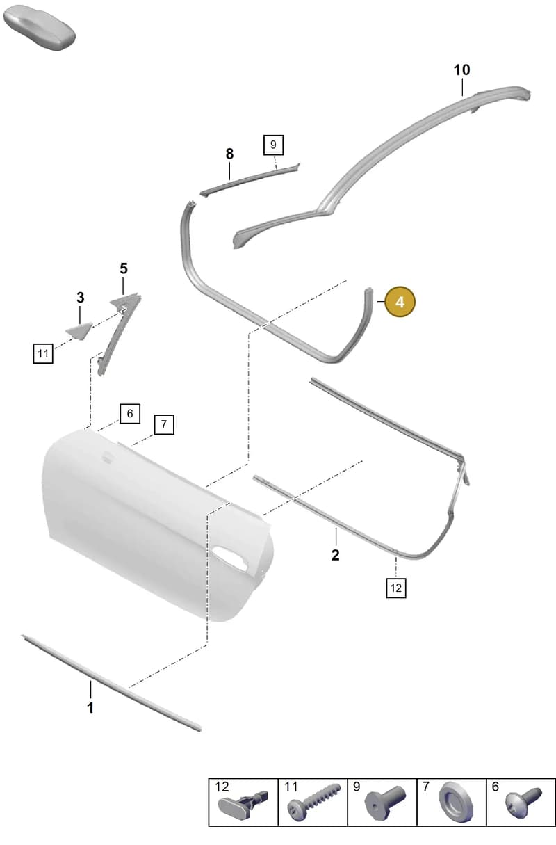 98153707505 — Porsche Boxster Spyder (2019-2020) diagram p54804100, position 4