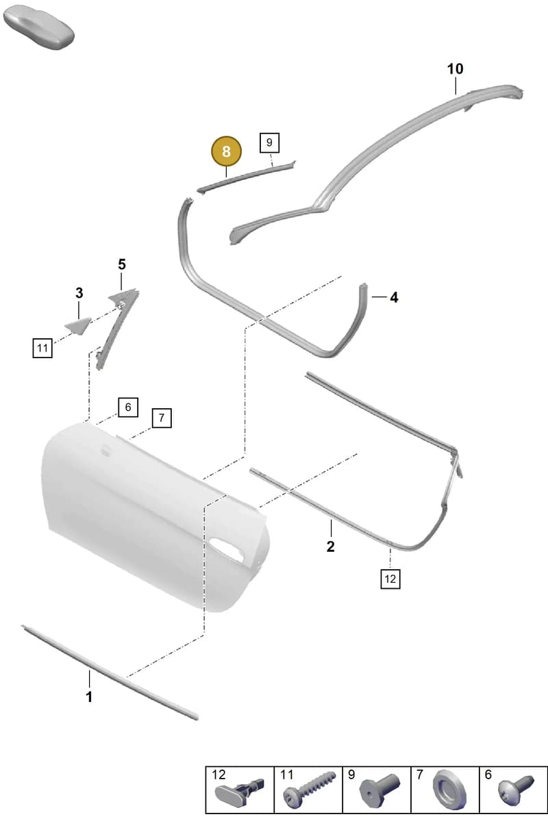 98153748205 — Porsche Boxster Spyder (2019-2020) diagram p54804100, position 8