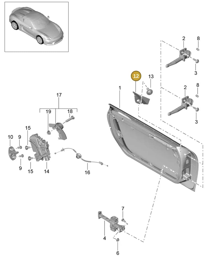 981537831001E0 — Porsche Boxster Spyder (2015-2016) diagram p46804000, position 12