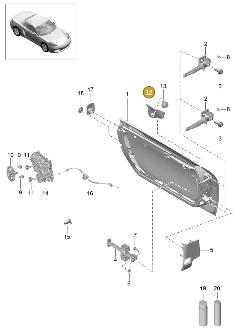 981537831001E0 — Porsche Boxster (2016-) diagram p48804000, position 12
