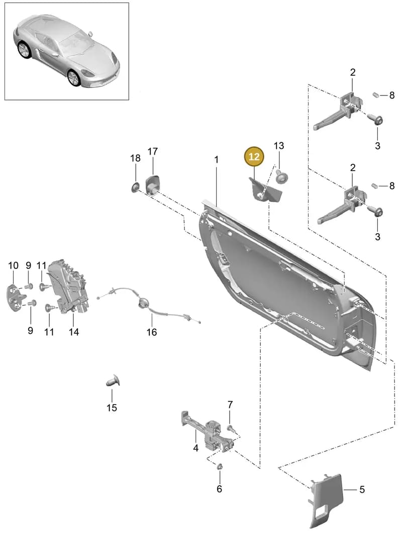 981537831001E0 — Porsche Cayman (2016-) diagram p50804000, position 12
