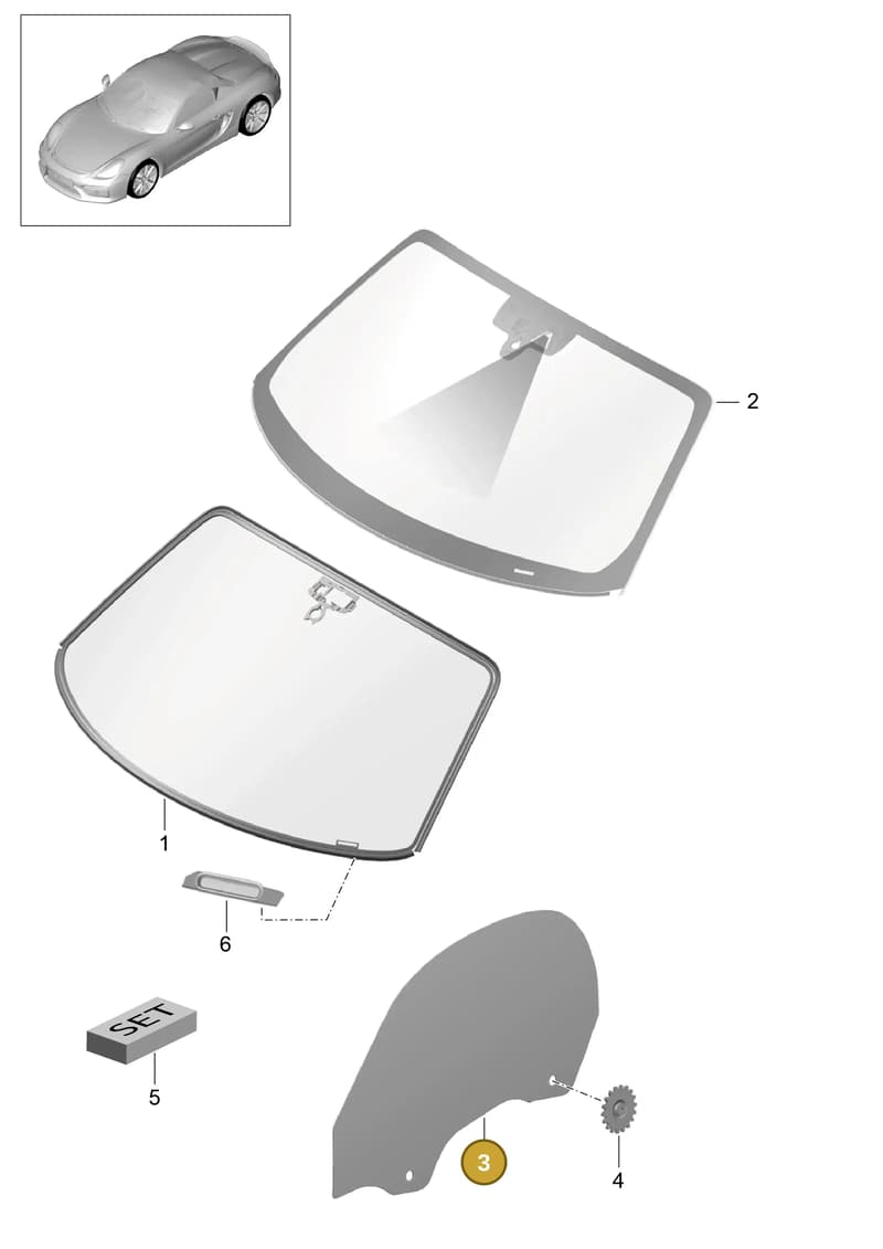 98154251102 — Porsche Boxster Spyder (2015-2016) diagram p46805000, position 3