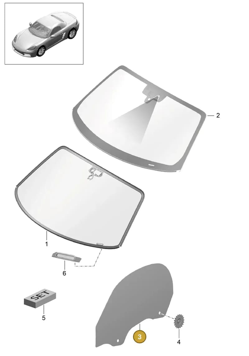 98154251102 — Porsche Boxster (2016-2019) diagram p48805000, position 3