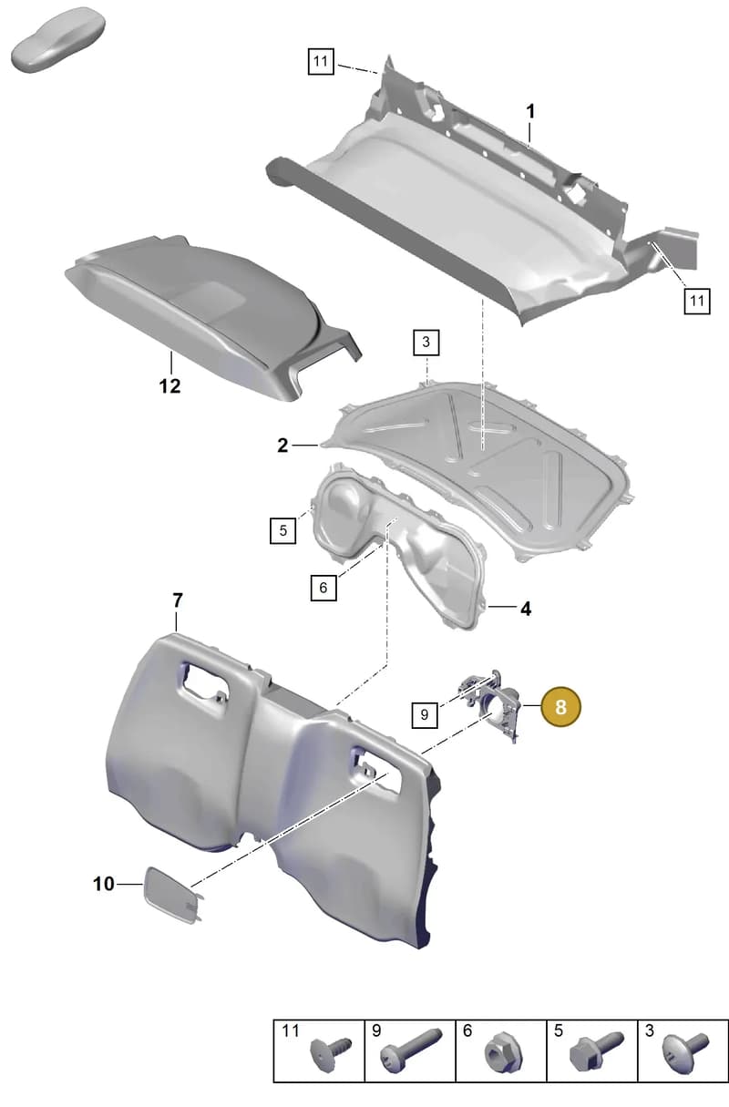 98155108703 — Porsche Boxster Spyder (2019-2020) diagram p54807250, position 8