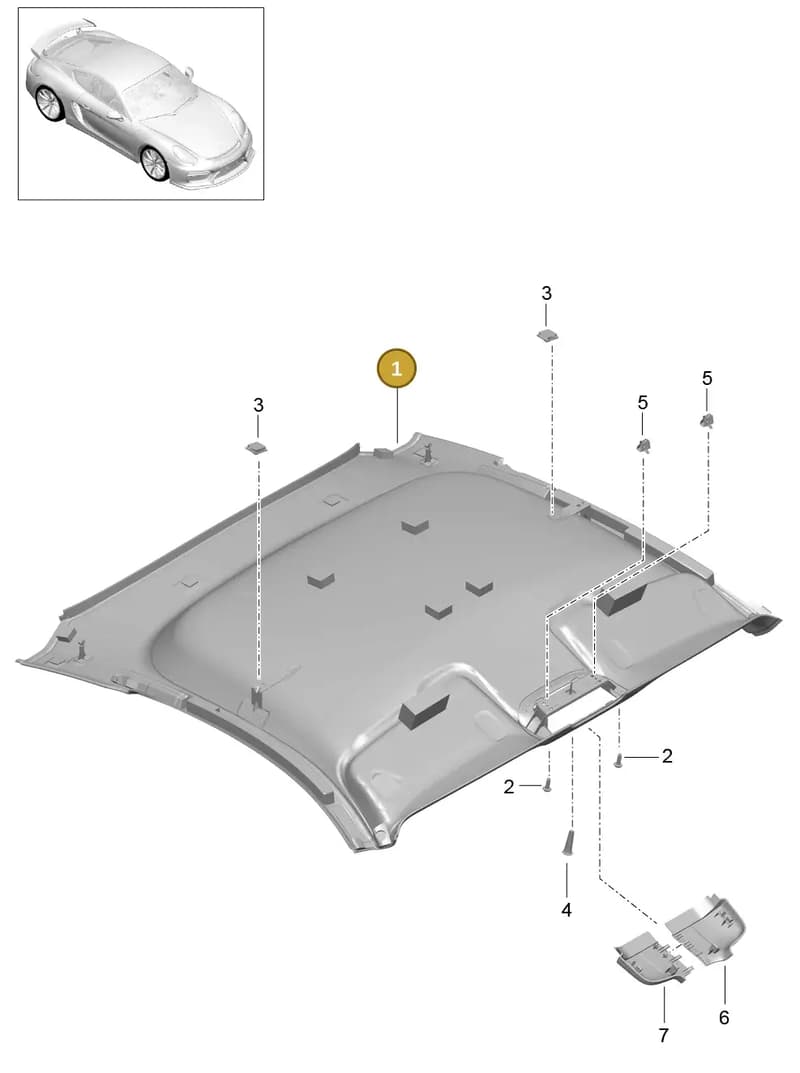 981555091132W0 — Porsche Cayman GT4 (2015-2016) diagram p45807040, position 1