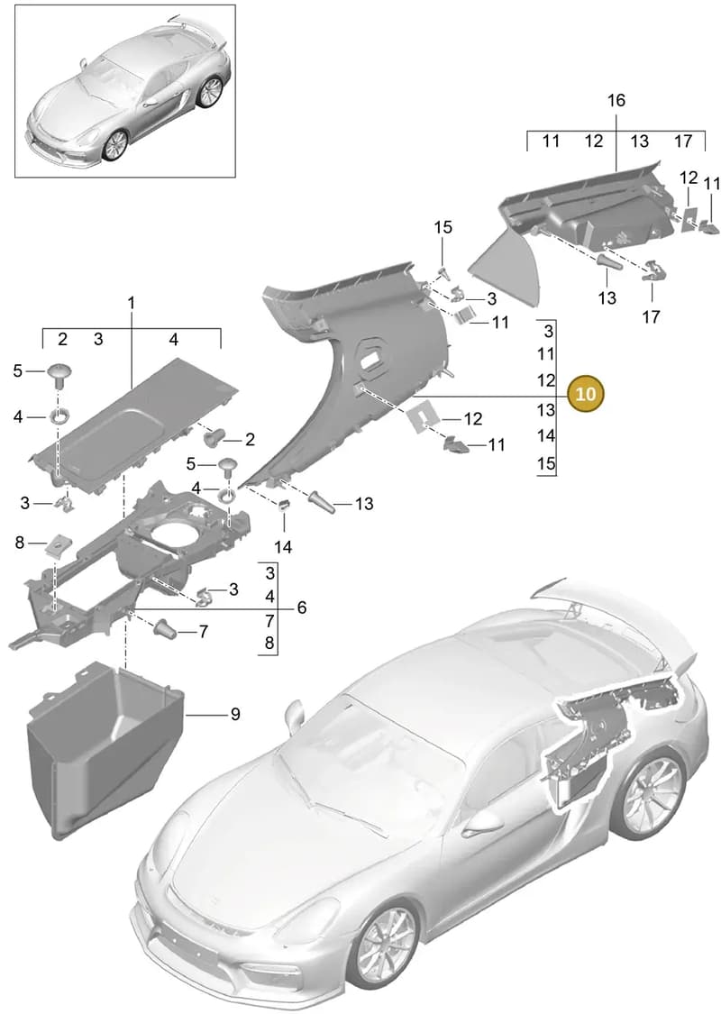 981555188012F0 — Porsche Cayman GT4 (2015-2016) diagram p45807030, position 10