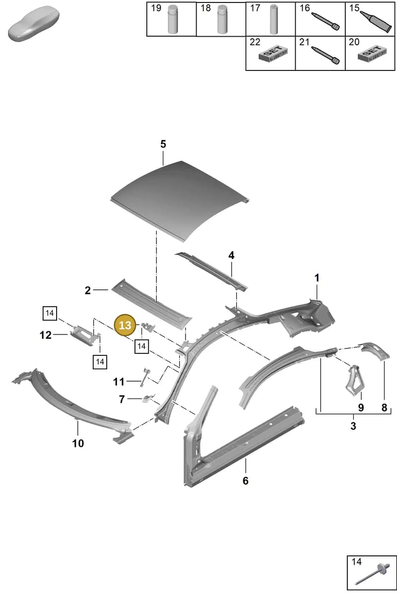 98155529402GRV — Porsche Cayman (2019-2022) diagram p55801450, position 13
