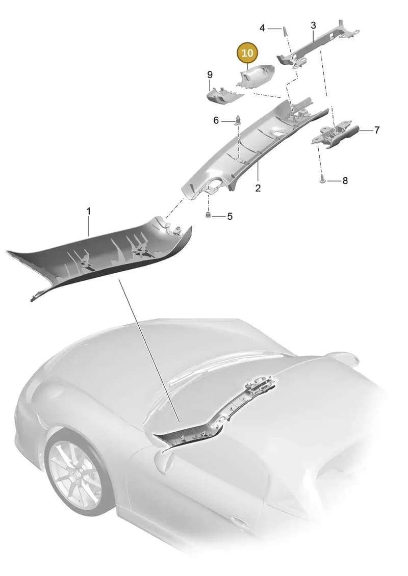 981555525011E0 — Porsche Boxster Spyder (2015-2016) diagram p46807050, position 10
