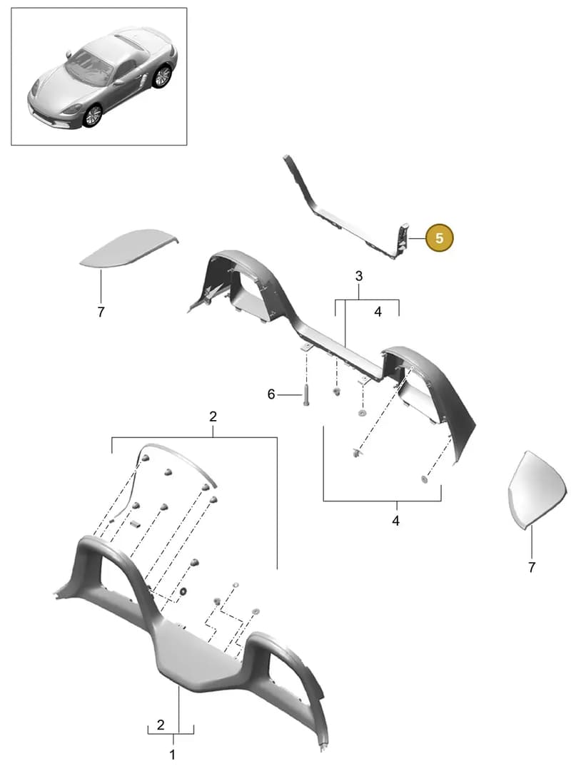 981555751021E0 — Porsche Boxster (2016-) diagram p48807030, position 5