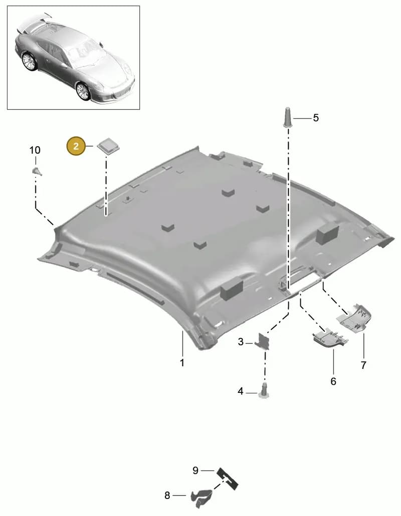 981555825011E0 — Porsche 911 (2013-2020) diagram p41807050, position 2