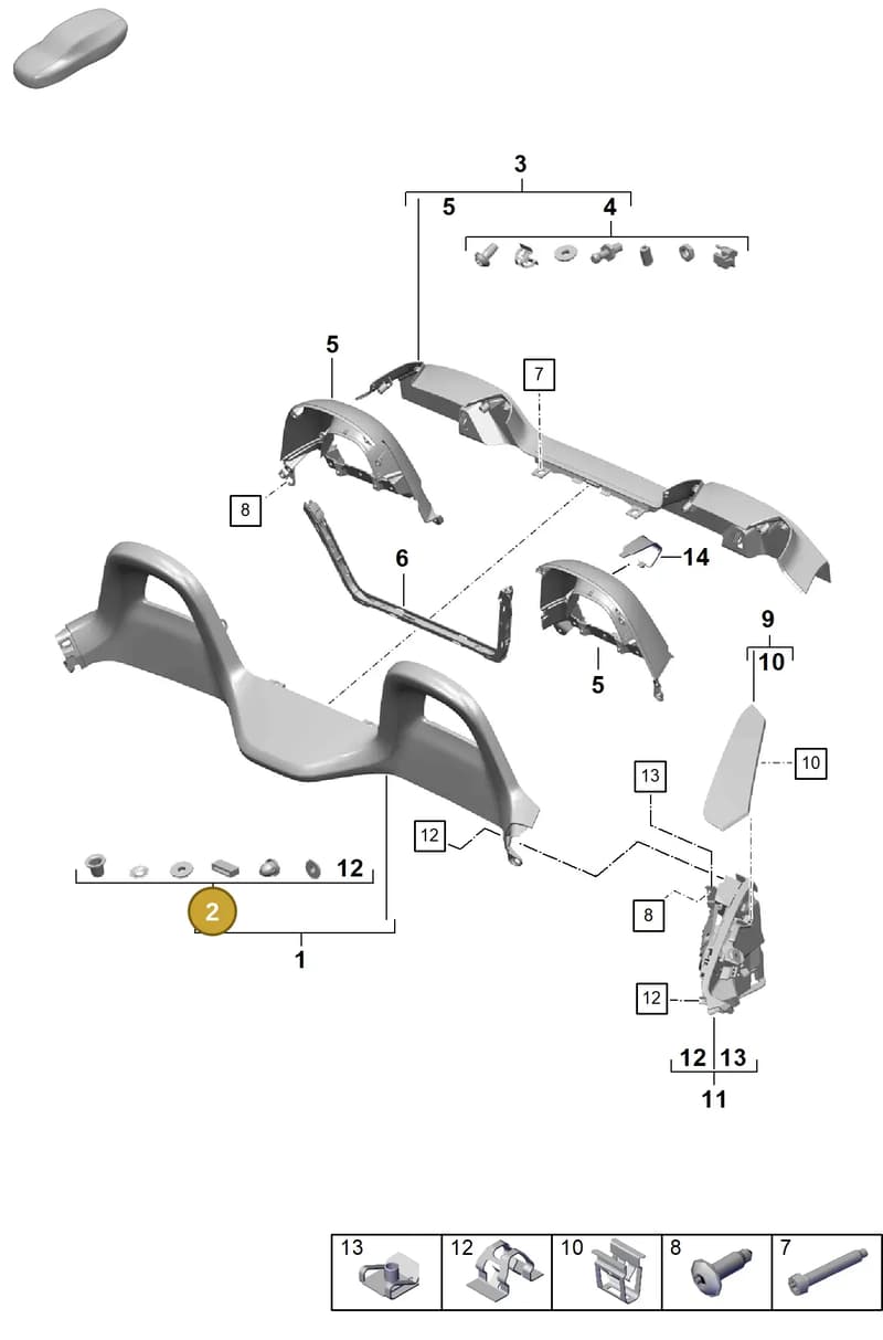 98155591100 — Porsche Boxster Spyder (2019-2020) diagram p54807300, position 2