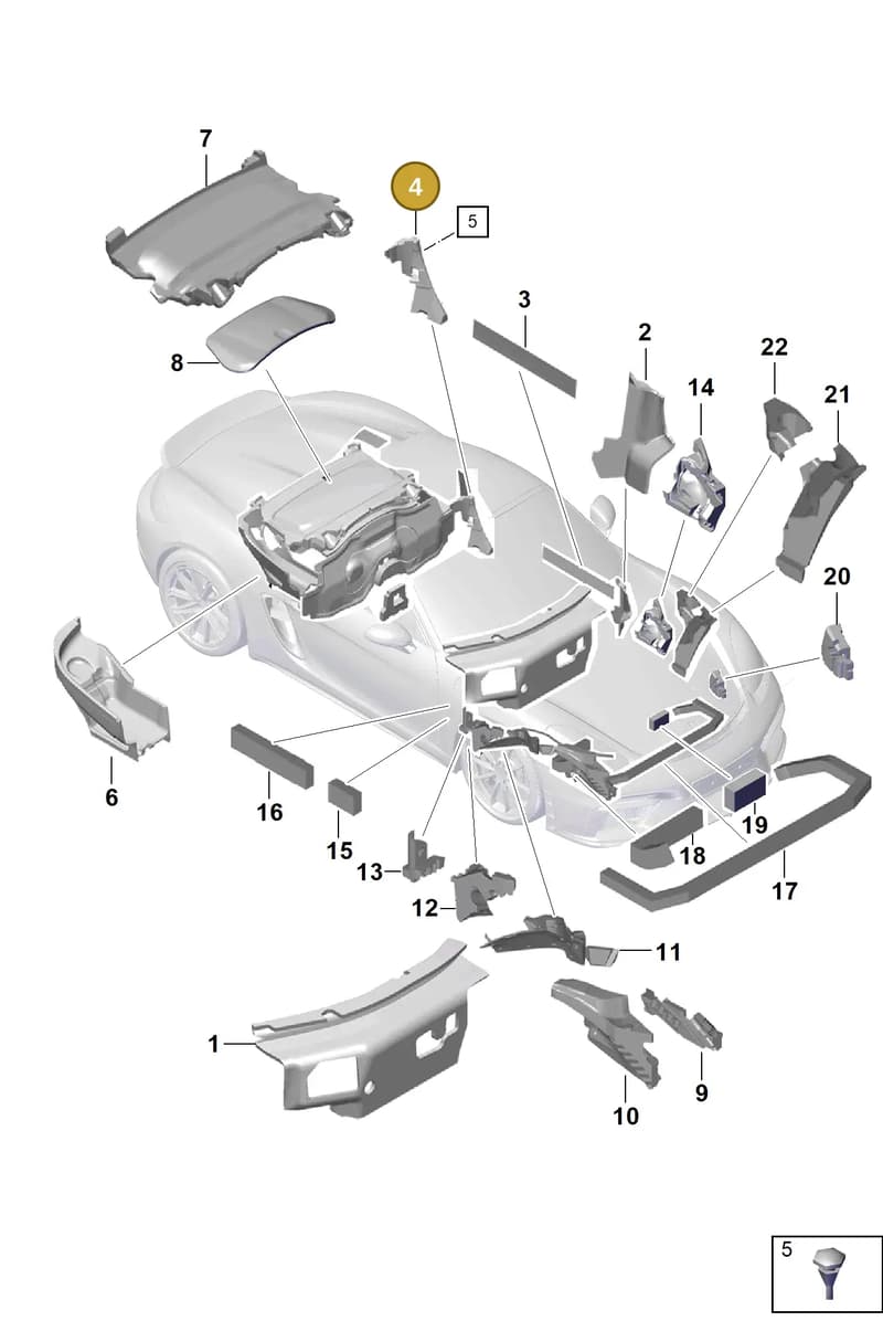 98155660301 — Porsche Boxster Spyder (2019-2020) diagram p54807800, position 4