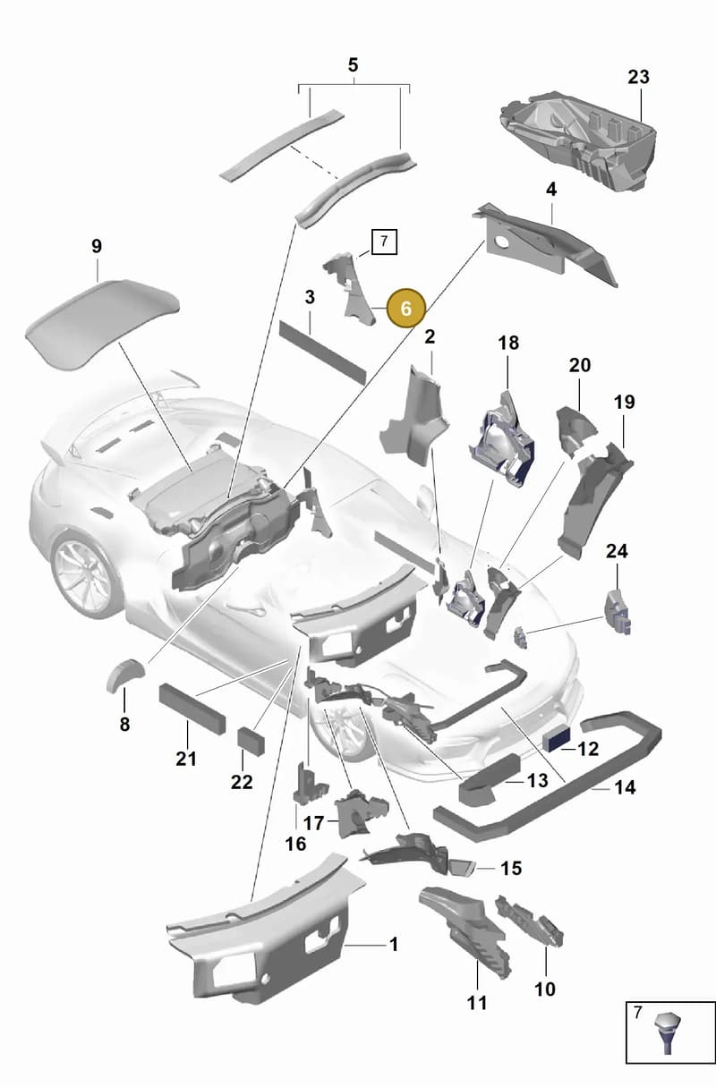 98155660401 — Porsche Cayman (2019-2022) diagram p55807800, position 6