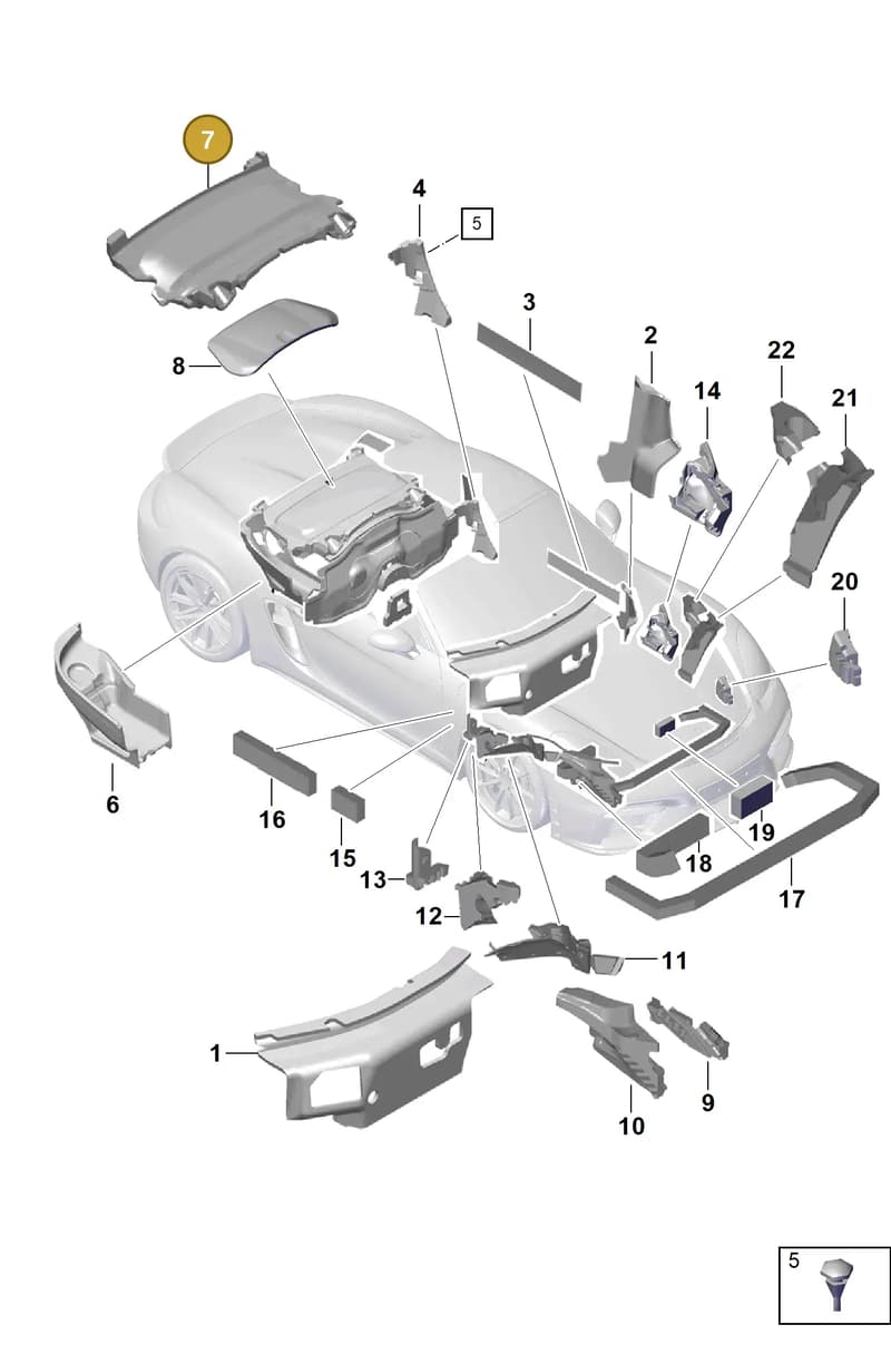 98155662102 — Porsche Boxster Spyder (2019-2020) diagram p54807800, position 7