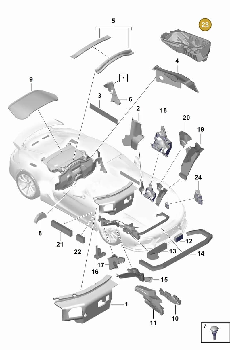 98155666300 — Porsche Cayman (2019-2022) diagram p55807800, position 23