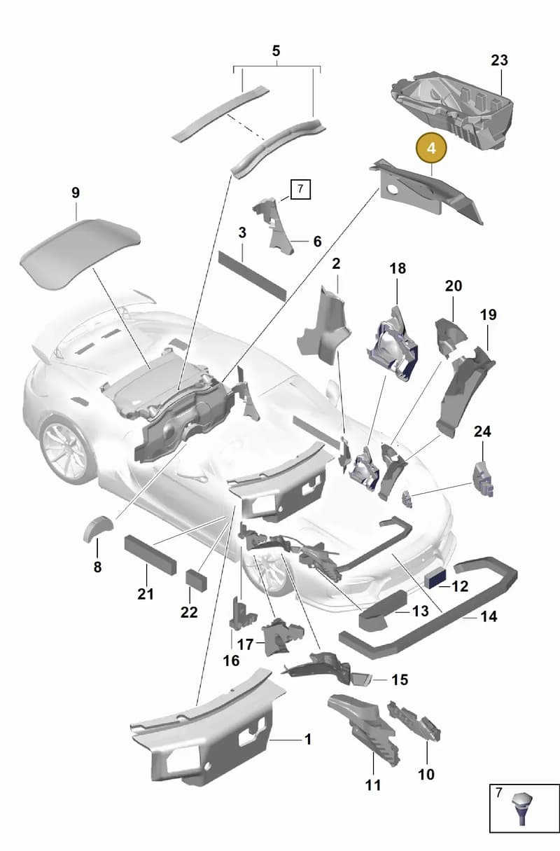 98155672100 — Porsche Cayman (2019-2022) diagram p55807800, position 4