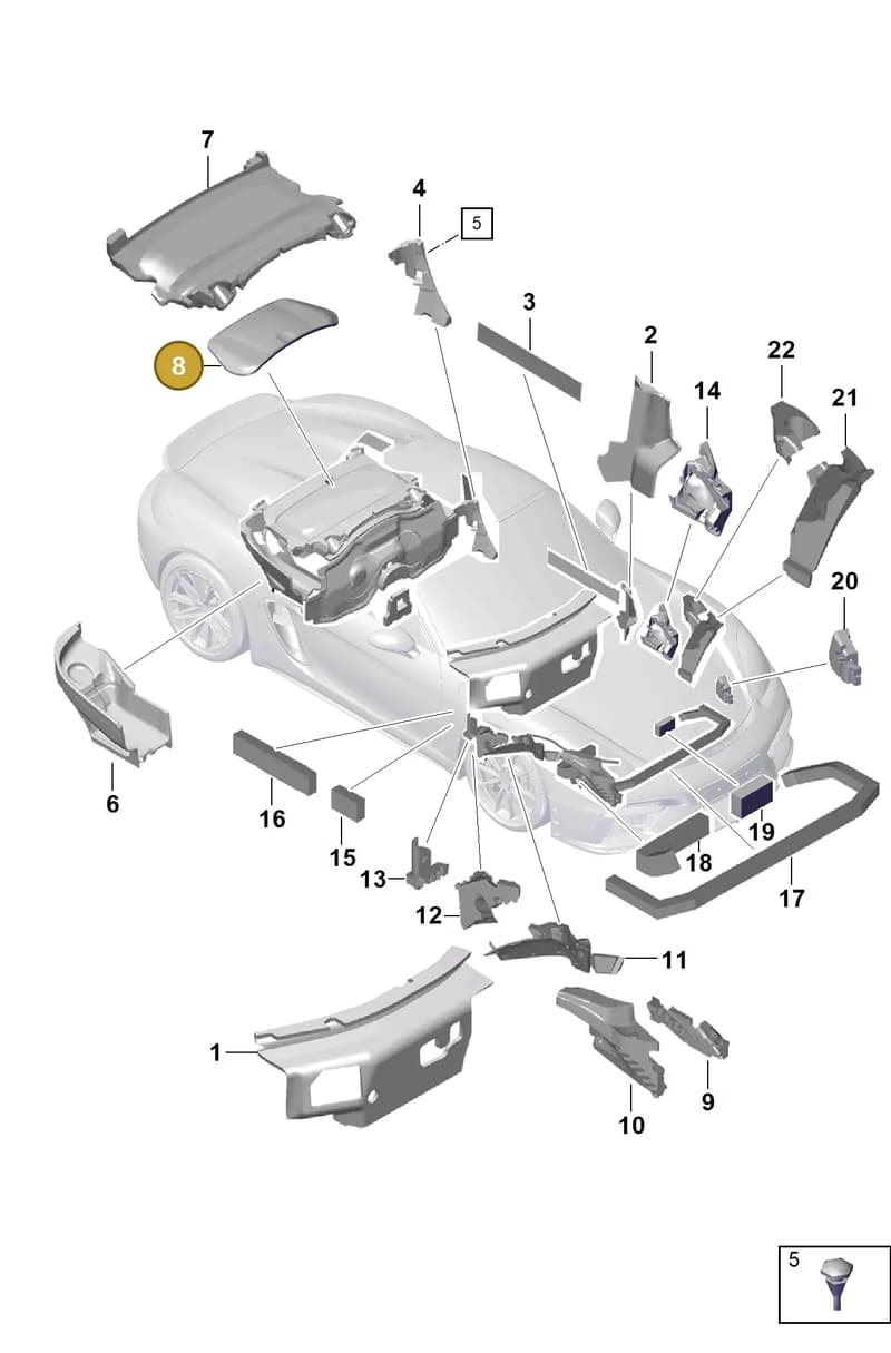98155674304 — Porsche Boxster Spyder (2019-2020) diagram p54807800, position 8
