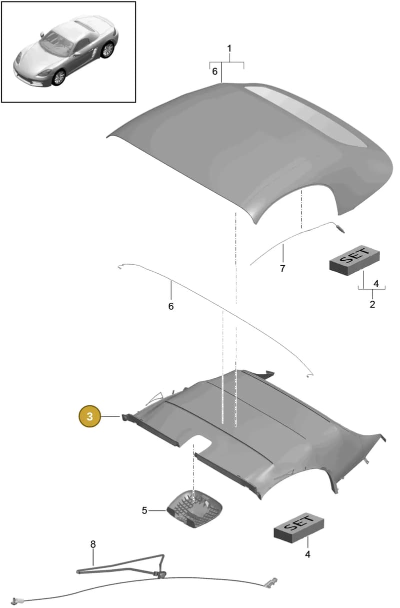 98156102502PU8 — Porsche Boxster (2016-2019) diagram p48811000, position 3