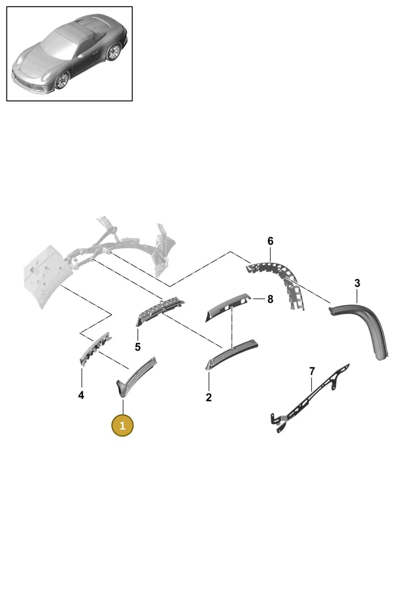 98156132701 — Porsche 911 (2013-2020) diagram p41811050, position 1