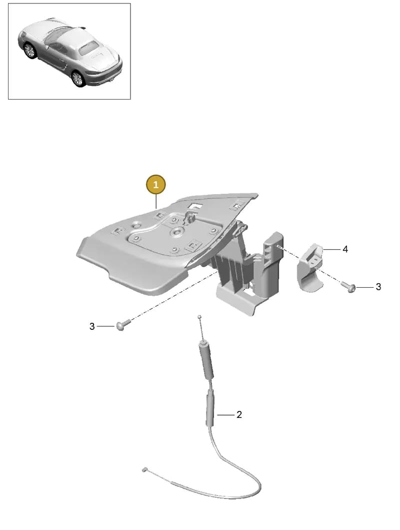 98156158402 — Porsche Boxster (2016-2019) diagram p48811050, position 1