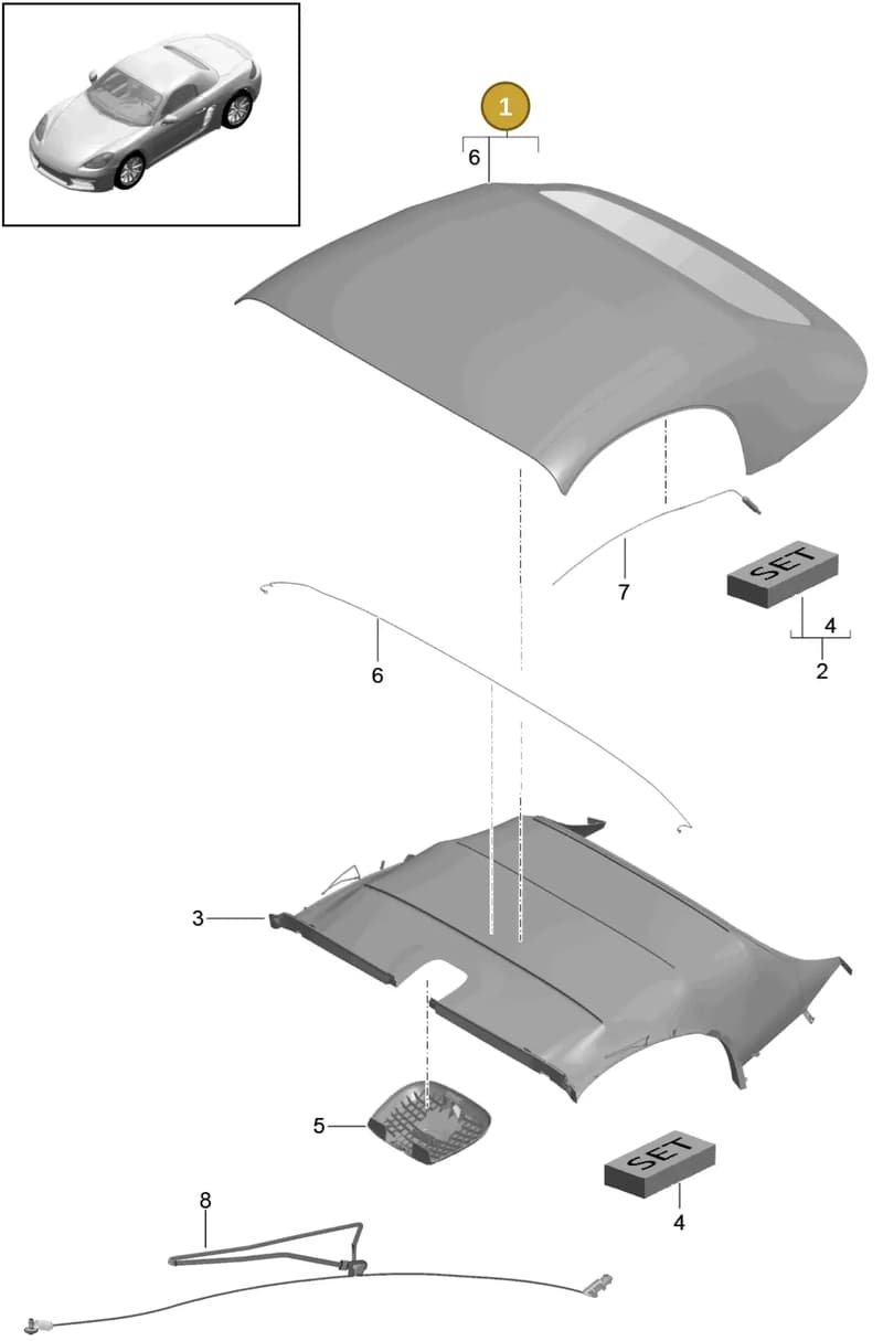 98156191103 — Porsche Boxster (2016-2019) diagram p48811000, position 1