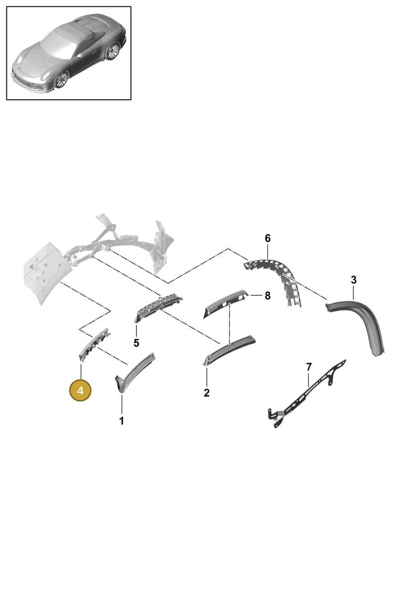 98156193300 — Porsche 911 (2013-2020) diagram p41811050, position 4