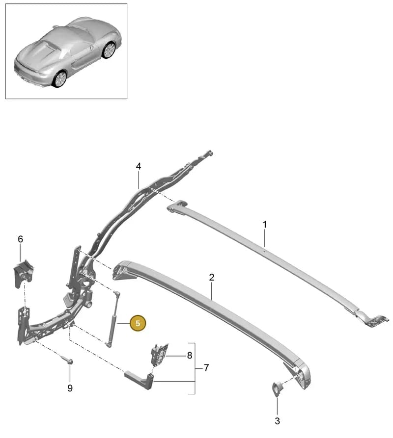 98156193300 — Porsche Boxster Spyder (2015-2016) diagram p46811010, position 5