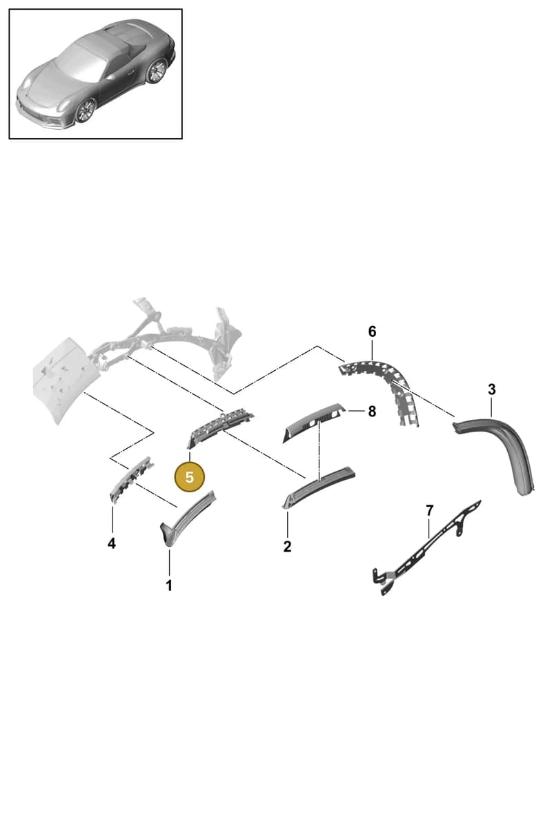 98156193600 — Porsche 911 (2013-2020) diagram p41811050, position 5