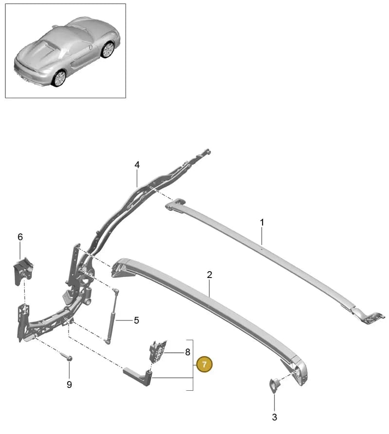 98156193700 — Porsche Boxster Spyder (2015-2016) diagram p46811010, position 7