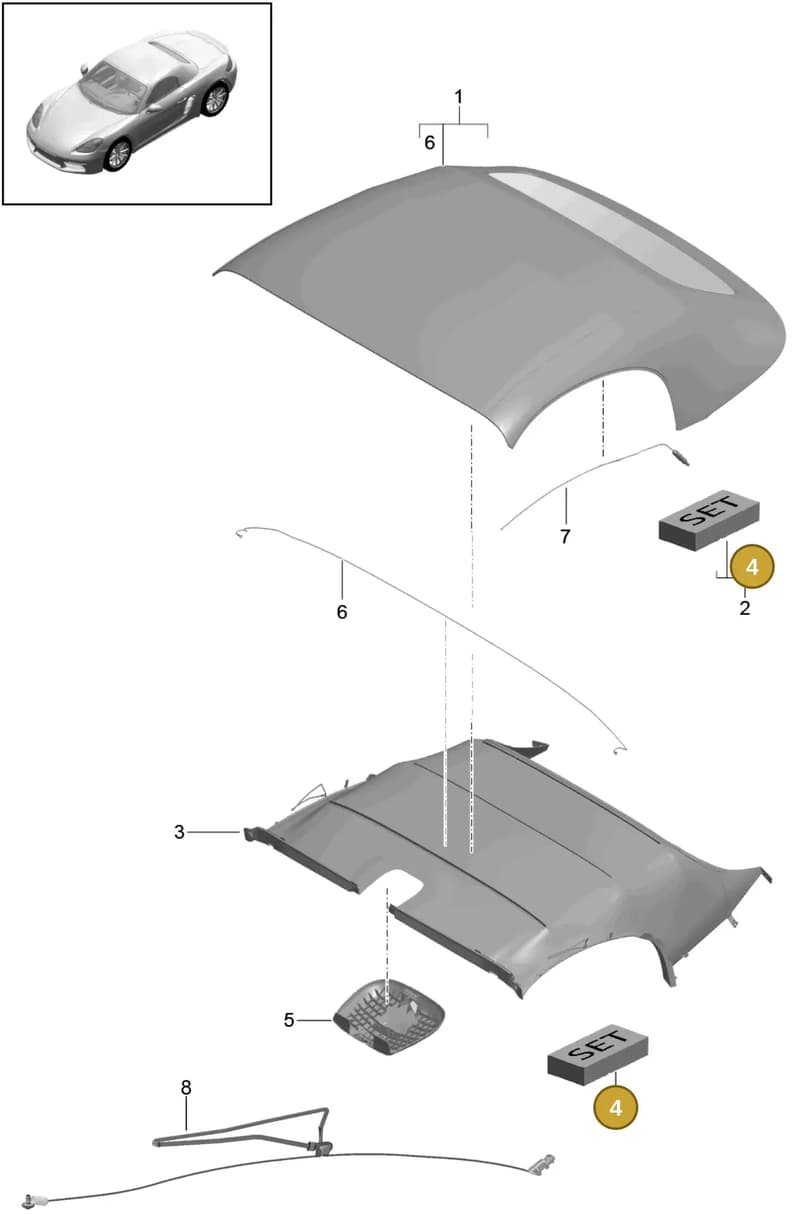 98156195302 — Porsche Boxster (2016-2019) diagram p48811000, position 4