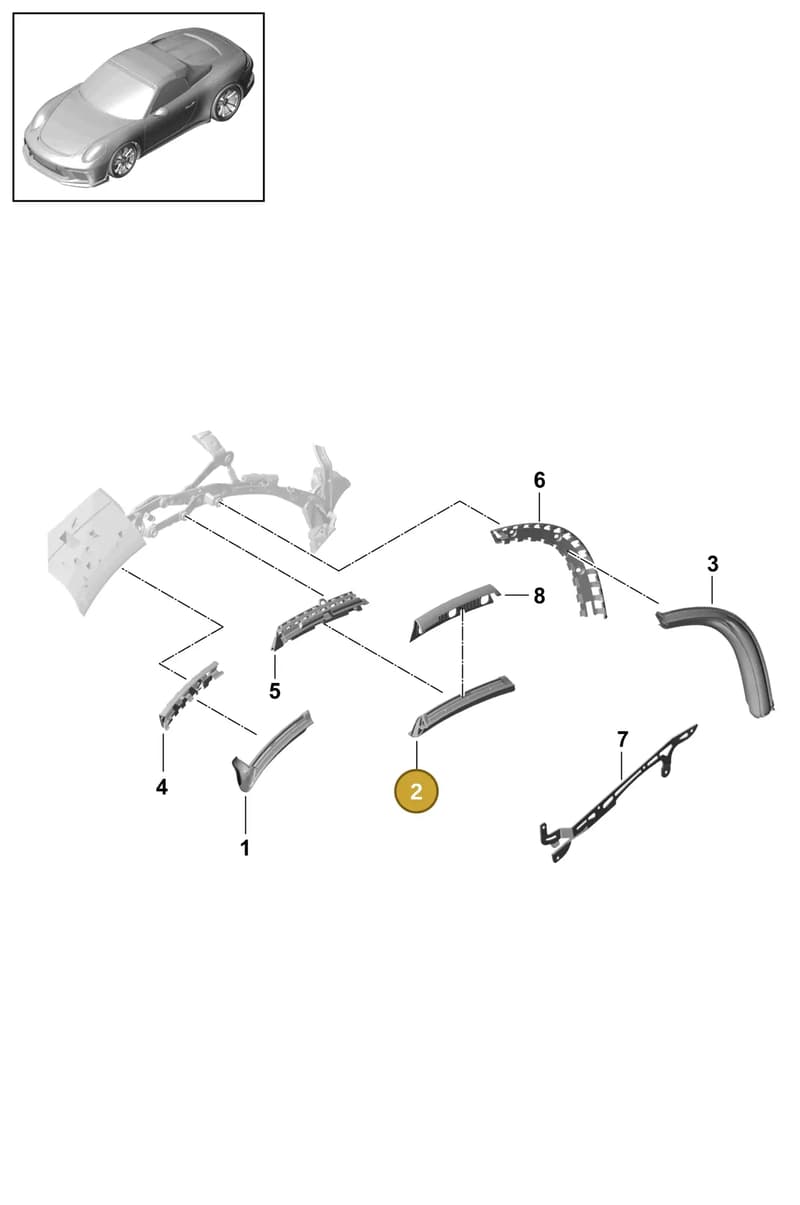 98156732901 — Porsche 911 (2013-2020) diagram p41811050, position 2