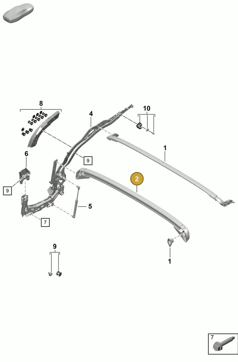 98156747501 — Porsche Boxster Spyder (2019-2020) diagram p54811010, position 2