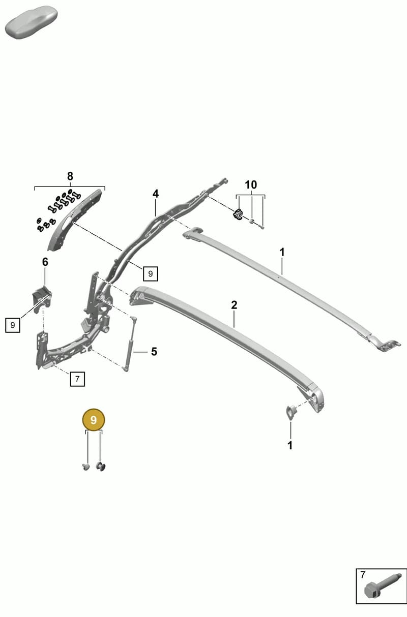 98156790300 — Porsche Boxster Spyder (2019-2020) diagram p54811010, position 9