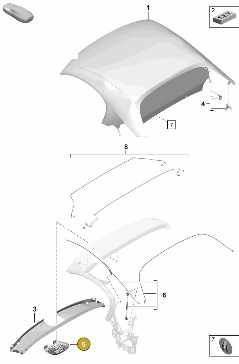 98156791902 — Porsche Boxster Spyder (2019-2020) diagram p54811000, position 5