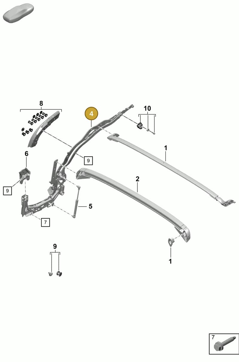 98156794600 — Porsche Boxster Spyder (2019-2020) diagram p54811010, position 4