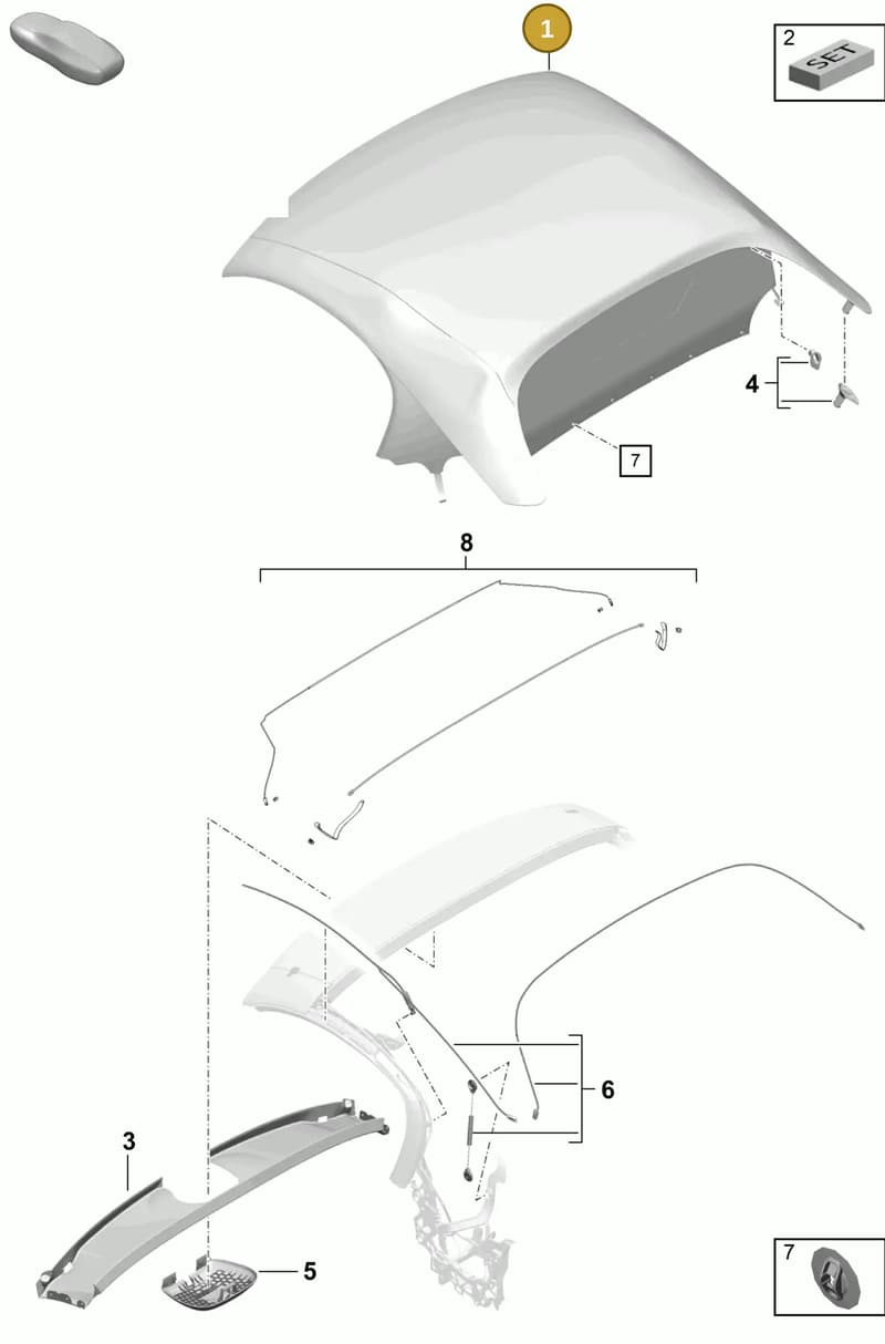 98156795504 — Porsche Boxster Spyder (2019-2020) diagram p54811000, position 1