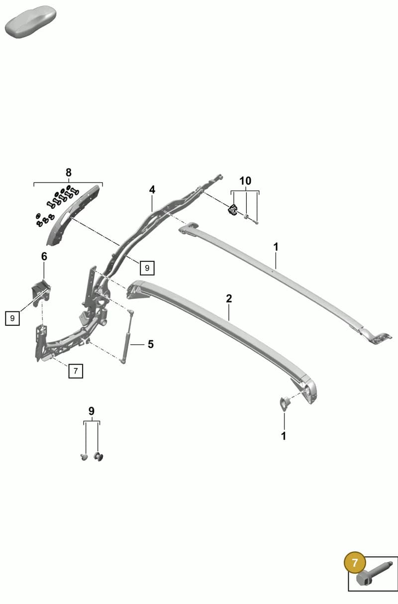 98156796102 — Porsche Boxster Spyder (2019-2020) diagram p54811010, position 7