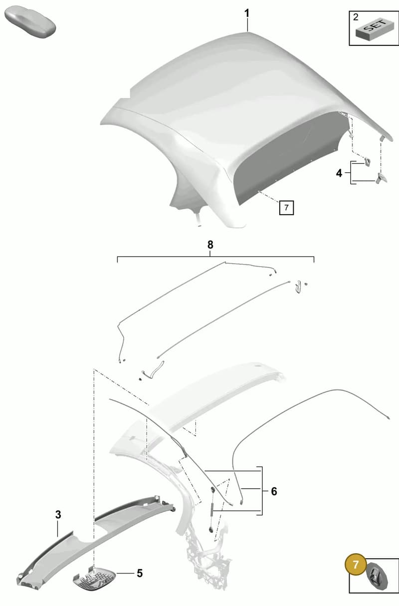 98156798300 — Porsche Boxster Spyder (2019-2020) diagram p54811000, position 7