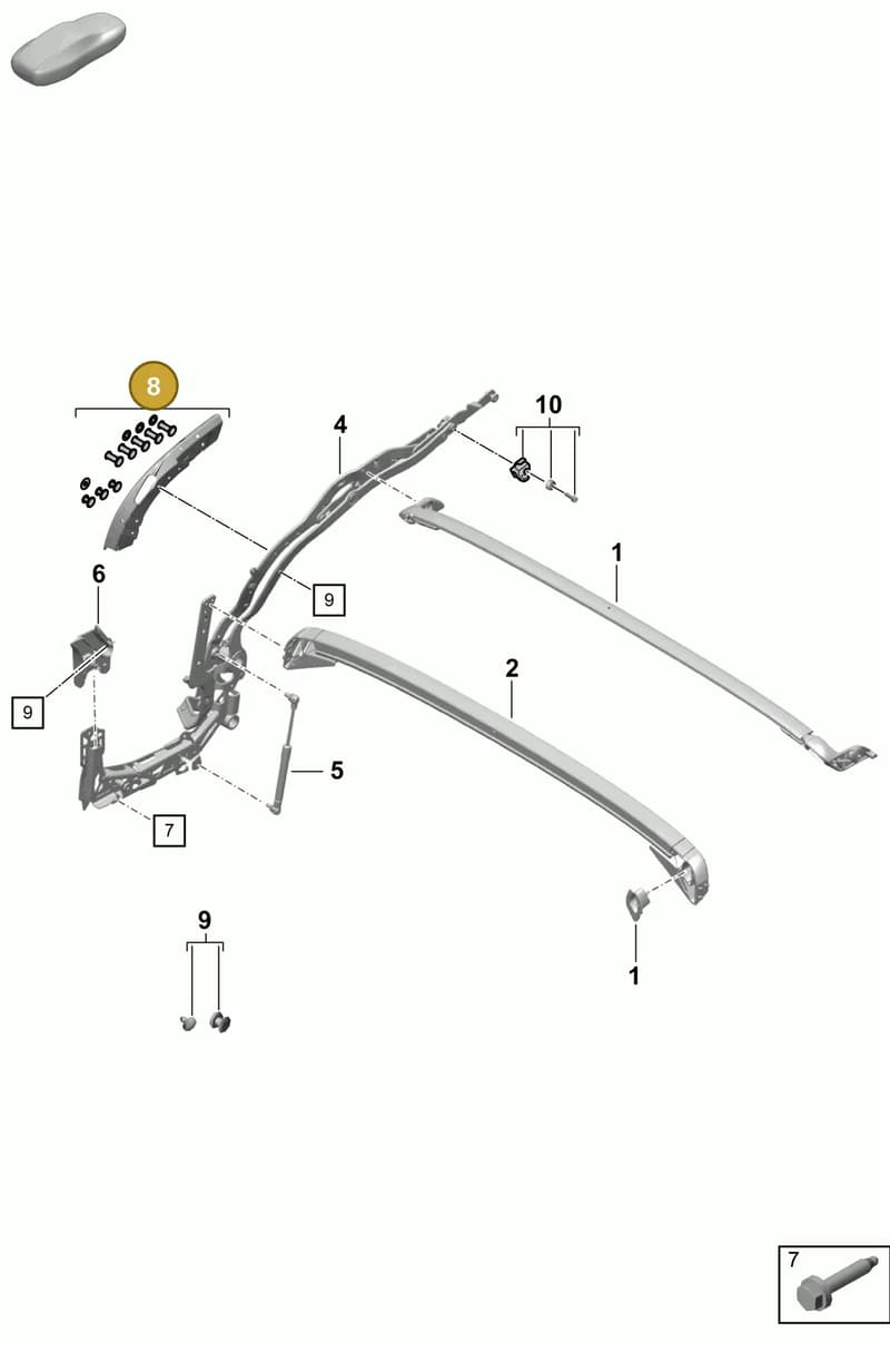 98156798500 — Porsche Boxster Spyder (2019-2020) diagram p54811010, position 8