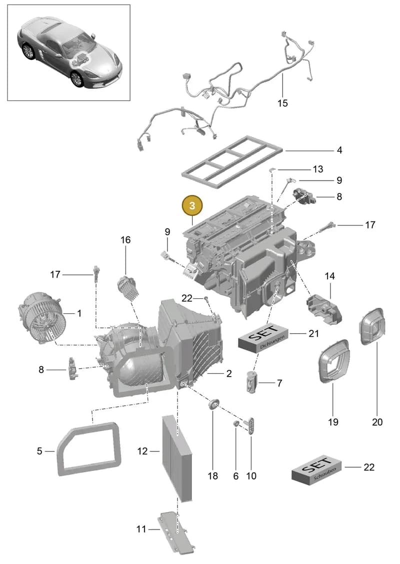 98157391409 — Porsche Boxster (2016-2019) diagram p48813010, position 3
