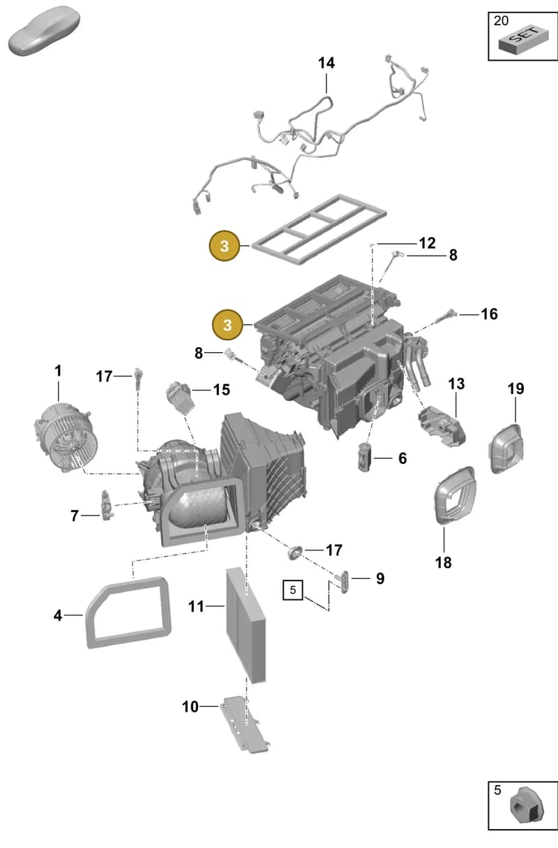 98157391410 — Porsche Cayman (2019-2022) diagram p55813100, position 3