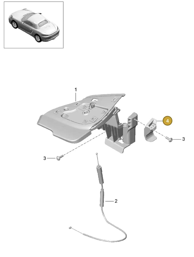 98158046302 — Porsche Boxster (2016-2019) diagram p48811050, position 4