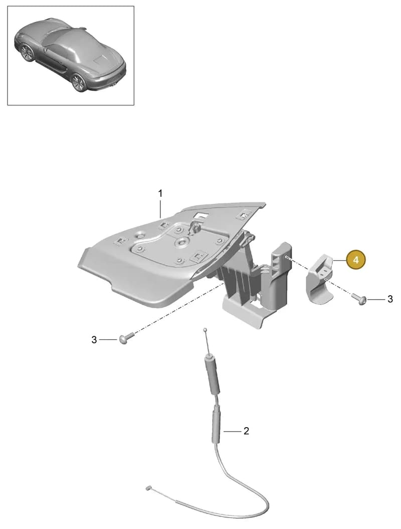 98158046402 — Porsche Boxster (2012-2016) diagram p39811050, position 4
