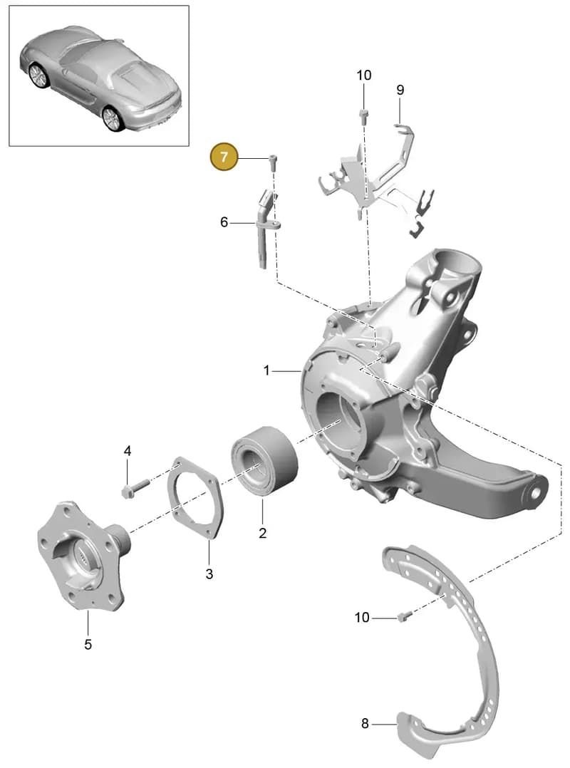 98160632101 — Porsche Boxster Spyder (2015-2016) diagram p46501000, position 7